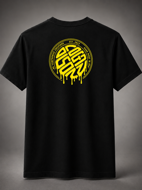 Black & Yellow Drip Tee *Restocking Soon*